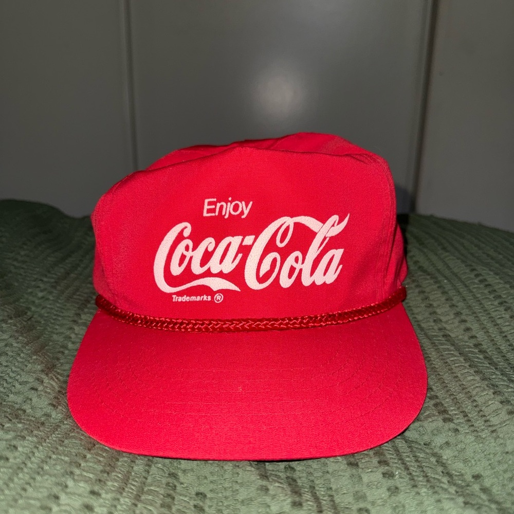 Vintage Coca-Cola Ball Cap | Adjustable w/Rope Detail OSFA
